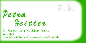 petra heitler business card